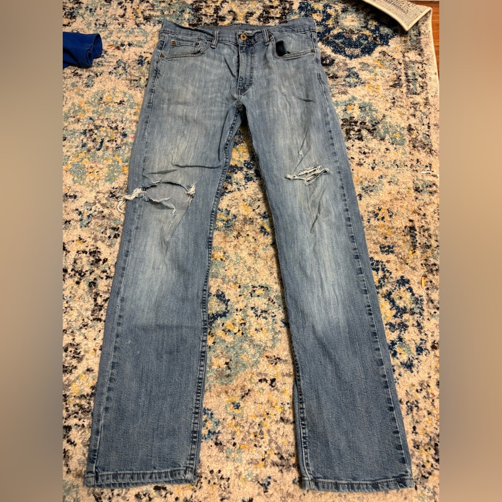 Levi's Vintage Woman’s 505 sz-12/32 Distressed Straight Jeans